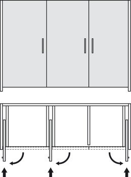 Dřevěné otočně posuvné dveře, Hawa Concepta 35 předmontovaná, sada