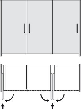 Dřevěné otočně posuvné dveře, Hawa Concepta 35 předmontovaná, sada