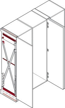 Dřevěné otočně posuvné dveře, Hawa Concepta 35 předmontovaná, sada