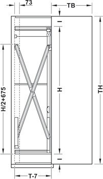 Dřevěné otočně posuvné dveře, Hawa Concepta 35 předmontovaná, sada