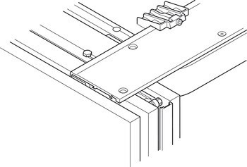 Dřevěné posuvně skládací dveře, HAWA Folding Concepta 25, sada, závěsy s mechanismem tlumeného zavírání