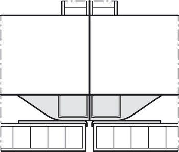 Dřevěné posuvně skládací dveře, HAWA Folding Concepta 25, sada, závěsy s mechanismem tlumeného zavírání