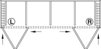 Dřevěné posuvně skládací dveře, Hawa Folding Concepta 25, sada, závěsy s mechanismem tlumeného zavírání
