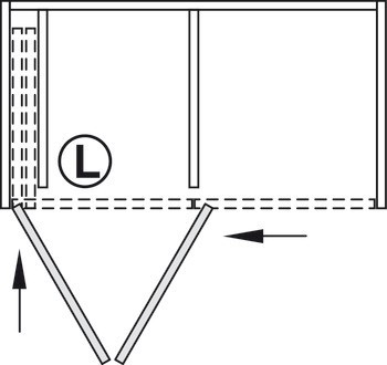 Dřevěné posuvně skládací dveře, Hawa Folding Concepta 25, sada, závěsy s mechanismem tlumeného zavírání