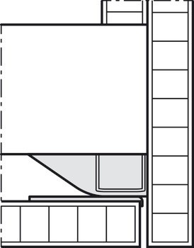 Dřevěné posuvně skládací dveře, Hawa Folding Concepta 25, sada, závěsy s mechanismem tlumeného zavírání