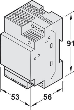 Driver, pro montáž do DIN lišty