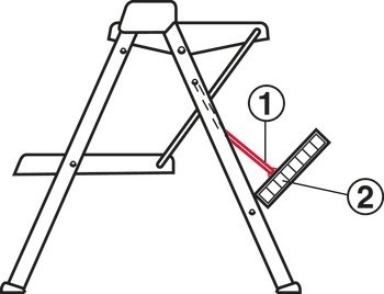 Držák do soklu, ocel, držák soklového panelu pro sklopné schůdky Hailo Stepfix