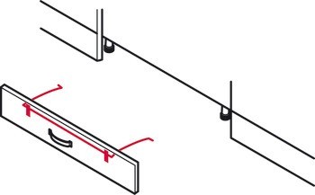 Držák do soklu, Ocel, k zavěšení na sklopné schůdky Hailo Step-Fix