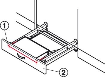 Držák do soklu, Ocel, k zavěšení na sklopné schůdky Hailo Step-Fix