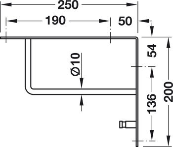 Držák na šaty, se 1 háčky, montáž na stěnu, nerez