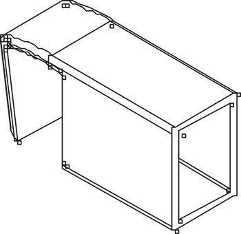 Držák příčného relingu, Häfele Matrix Box Slim A