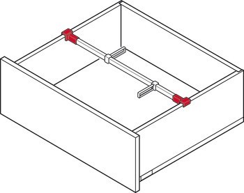 Držák relingu, Pro příčný reling Blum Ambia Line, design ocel