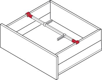 Držák relingu, Pro příčný reling Blum Ambia Line, design ocel