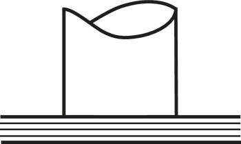 Držák relingu, systém relingu nástavby, pro 1 reling nástavby 10 mm, středový sloupek