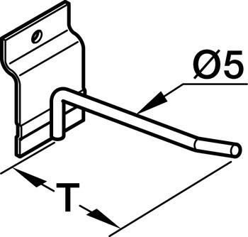Držák s koncovým zahnutím, se šikmým trnem