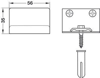 Držák skříňky, Nástěnná jednotka