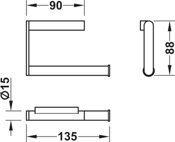 Držák toaletního papíru, Systém Hewi 900