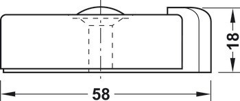 Dveřní doraz montovaný na podlahu, E 484, k přišroubování, Hoppe