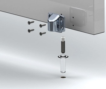 Dveřní doraz montovaný na podlahu, magnetické, požární odolnost