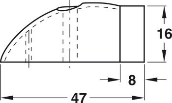Dveřní doraz montovaný na podlahu, Nerez, k přišroubování, Startec