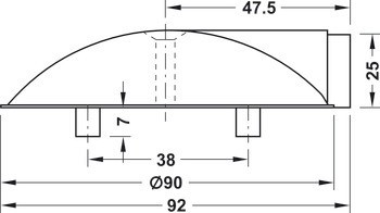 Dveřní doraz montovaný na podlahu, TZ 5001, Ogro