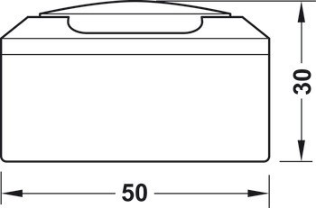 Dveřní doraz montovaný na podlahu, Zinková slitina, k přišroubování nebo nalepení, kulatý Ø 50 mm