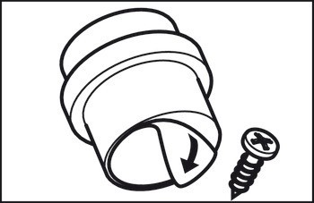 Dveřní doraz montovaný na podlahu, Zinková slitina, k přišroubování nebo nalepení, náhradní tvrdý/měkký