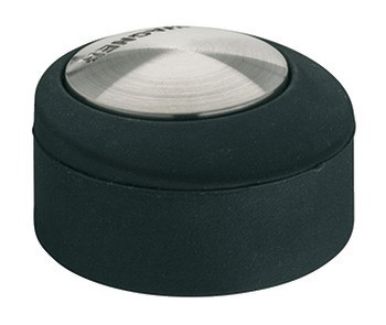 Dveřní doraz montovaný na podlahu, Zinková slitina, k přišroubování nebo nalepení, oválný Ø 50 mm