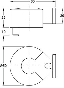 Dveřní doraz, Ogro, s upínacím mechanismem