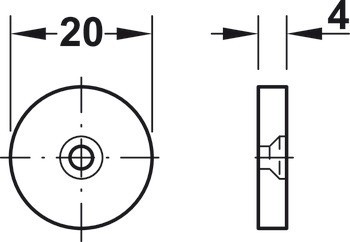 Dveřní doraz, Pro montáž na stěnu, magnetický, přídržná síla 10 nebo 20 kg