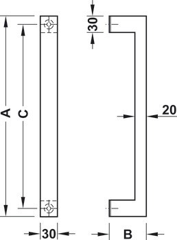 Dveřní klika, Nerez, Startec, model PH 2130