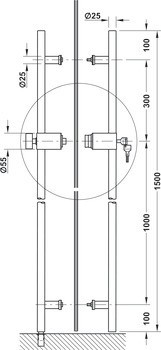 Dveřní klika, Nerez, Startec, model PH 2141