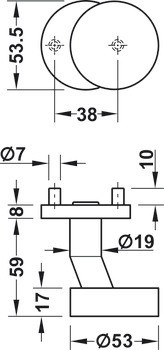Dveřní koule, Nerez, Startec, model LDK 212
