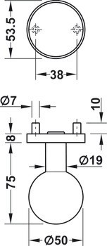 Dveřní koule, Nerez, Startec, model LDK 214