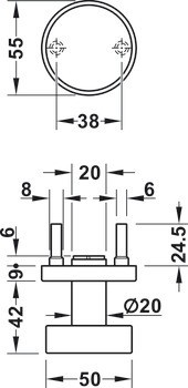 Dveřní koule, Nerez, Startec, PDH 5