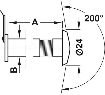 Dveřní kukátko, až do tloušťky dveří 62 mm, Startec