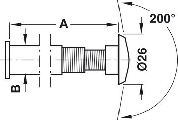 Dveřní kukátko, až do tloušťky dveří 78 mm, Startec