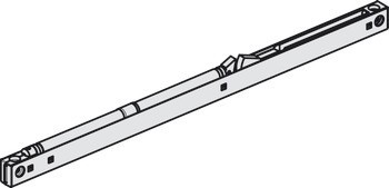 Dveřní mechanismus tlumeného dotahu, pro nasunutí do horní pojezdové kolejnice