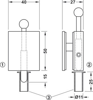 Dveřní zástrč, Dorma Glas, pro otočné dveře