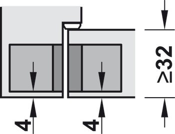Dveřní závěs, AN 160 3D, skryté, pro bezfalcové vnitřní dveře