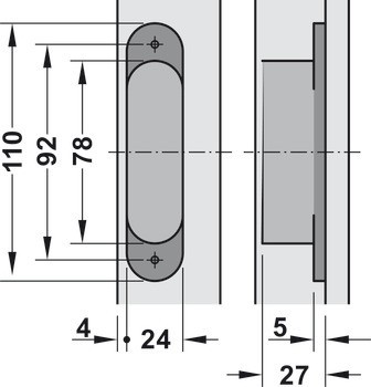 Dveřní závěs, AN 160 3D, skryté, pro bezfalcové vnitřní dveře