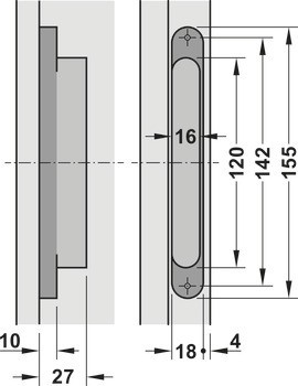 Dveřní závěs, Simonswerk TECTUS TE 240 3D N, skrytý, pro bezfalcové dveře do 60 kg
