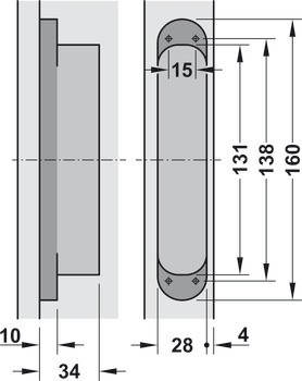 Dveřní závěs, Simonswerk TECTUS TE 340 3D, skrytý, pro bezfalcové dveře do 80 kg