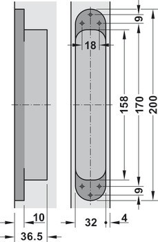 Dveřní závěs, Simonswerk TECTUS TE 540 3D, skrytý, pro bezfalcové dveře do 120 kg