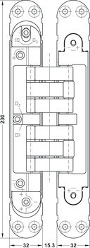 Dveřní závěs, skryté, pro bezfalcové vnitřní dveře do 200 kg, Startec