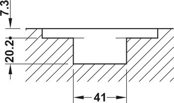 Dveřní závěs, skryté, pro bezfalcové vnitřní dveře do 40/60 kg