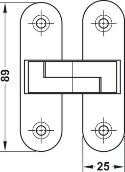 Dveřní závěs, skryté, pro bezfalcové vnitřní dveře do 40/60 kg