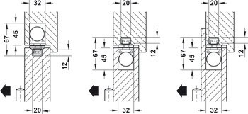Dveřní zavírač, Startec DCL 97 FE, skrytý, EN 3–5