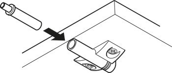 Dvojitá deska křížového adaptéru, 970.2501, pro mechanismus tlumeného zavírání pro dveře Blumotion