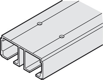 Dvojitá pojezdová kolejnice, předvrtané, 73 x 31 mm (Š x V)